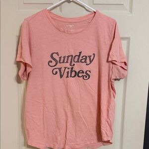 Old Navy Pink 'Sunday Vibes' Graphic Tee